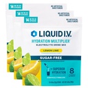 Liquid I.V.® Hydration Multiplier® Sugar-Free - Lemon Lime - Hydration Powder Packets | Electrolyte Powder Drink Mix | Convenient Single-Serving Sticks | Non-GMO | 14 Servings (Pack of 3)