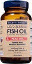 Wiley's Finest Wild Alaskan Fish Oil Peak DHA - 900mg EPA and DHA Omega-3s - 180 Softgels (90 Servings)
