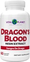 Vital Planet - Dragón de Resina de Sangre Croton Lechleri Sangre de Drago (Sangre de Grado) Suplemento de Salud Digestivo Fuente sostenible de la selva tropical del Perú, 500 mg 60 cápsulas