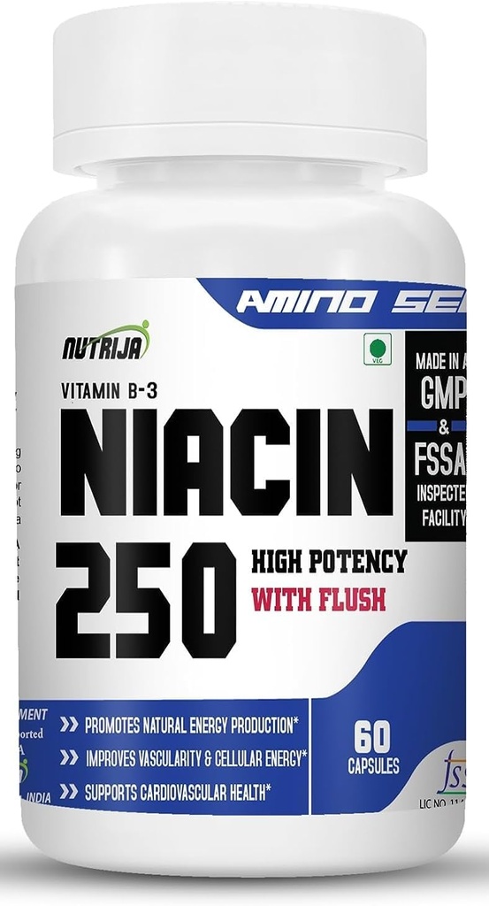Niacin 250 / Vitamina B-3-60 Capsules