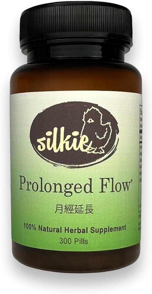 Silkie Prolonged Flow Supplement - Hormonal Balance Support, Decreas " Regulates Menstrual Cycle, Hot Flashes " Night Sweats Relief, 300 Count