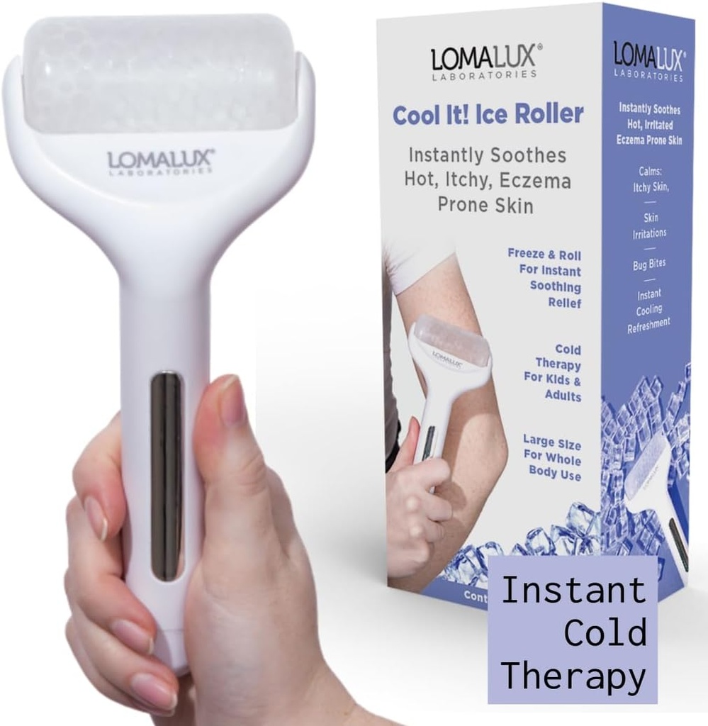 Loma Lux Cool IT! ICE Roller - Whole Body Cold Therapy Temporarily Relieves Skin Itch, Skin Irritation, Eczema, Skin Rashes, Minor Burns, Sunburn