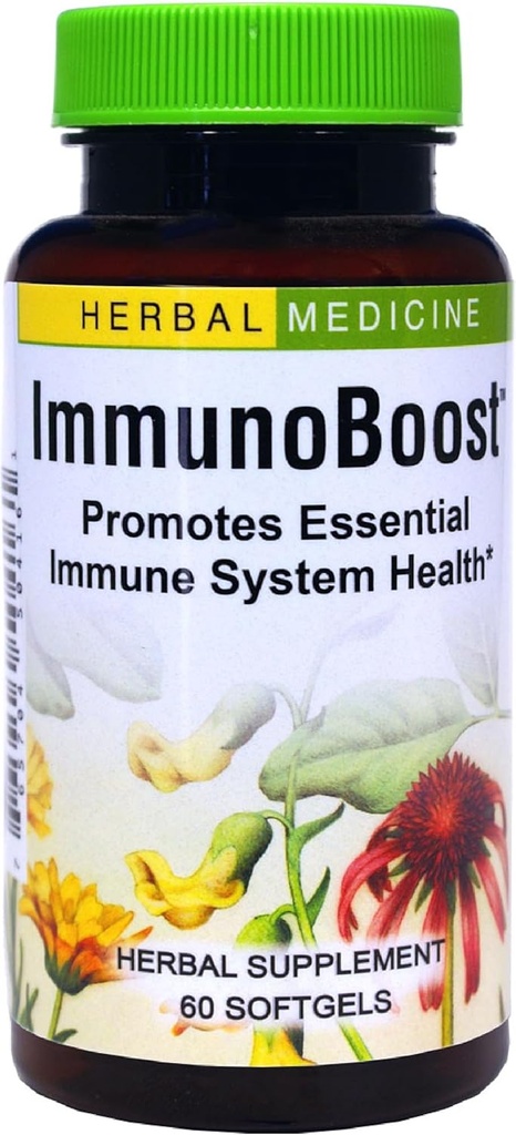 Herbs Etc. Inmunoboost - Suplemento herbal para el soporte del sistema inmune - Apoyo a la salud inmune con Echinacea Angustifolia, Astragalus &amp; Calendula - Sin gluten - 60 Softgels (60 Servings)
