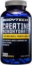 BODYTECH Creatine Monohydrate Capsules a Micronized a Supports Muscle Strength, Mass, and Endurance (300 Capsules)