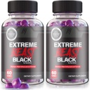 (2 Pack) Extreme Beast Black Gummies - Extreme Beast Black Suplemento para Hombres, A Daily Formula for Peak Performance, Extreme Beast Black Premium Formulation, ExtremeBeast Reviews (120 Gummies)