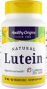 Origenes saludables Lutein 20 mg (Lutemax 2020 con Zeaxanthin, No GMO, Vegan, Eye Support), 60 Gels vegetarianos