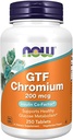 NOW Foods Supplements, GTF (Glucose Tolerance Factor) Chromium 200 mcg, Insulin Co-Factor*, 250 Tablets