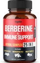 Suplemento de Berberina Premium con Ceilán, Ashwagandha, Turmérica, Caricatura, Cardiovascular &amp; Gastrointestinal - 60 cápsulas