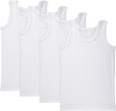 Brix Boys Undershirt Tank Top - Tagless 100% Algodón Super Soft 4 Pack Novedad.