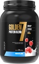 Maxler Golden 7 Protein Blend - Protein Powder para la ganancia muscular &amp; recuperación - Strawberry Protein Powder 2 lb