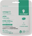 DHA Suplementos (60) Silencio Doble Concentrado Omega 3 DHA 500mg PER Cápsula - 1 al día Silencio Cerebro &amp; Ojo Salud Apoyo Silencio Vegan DHA - Omega 3 Algae Oil TEN DHA 1000mg x 2 Cápsulas ANTE 2 Mes de Suministro Silencioso
