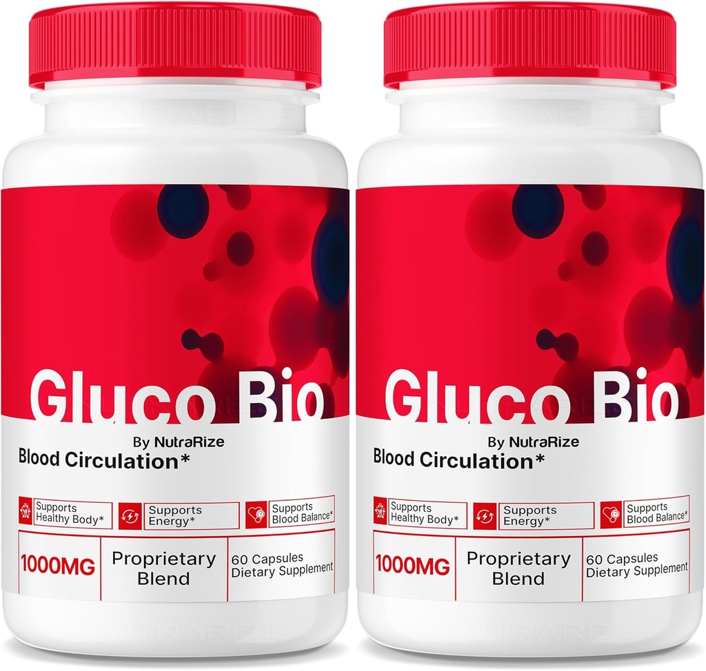(2 Pack) GlucoBio Capsules, Suplemento Oficial de Apoyo a la Bio Gluco, Todas las Fórmulas Naturales para apoyar la salud y el bienestar generales, píldoras de vitaminas Premium, GlucoBio Reseñas (120 cápsulas)