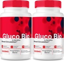 (2 Pack) GlucoBio Capsules, Suplemento Oficial de Apoyo a la Bio Gluco, Todas las Fórmulas Naturales para apoyar la salud y el bienestar generales, píldoras de vitaminas Premium, GlucoBio Reseñas (120 cápsulas)