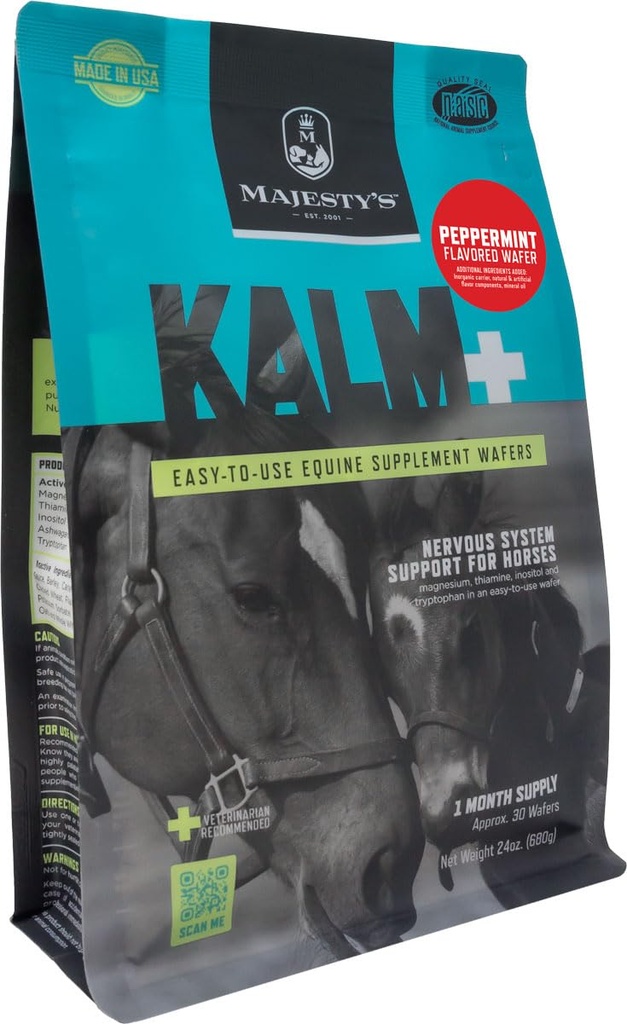 Kalm Plus Horse/Equine Peppermint Wafers 30 Conde