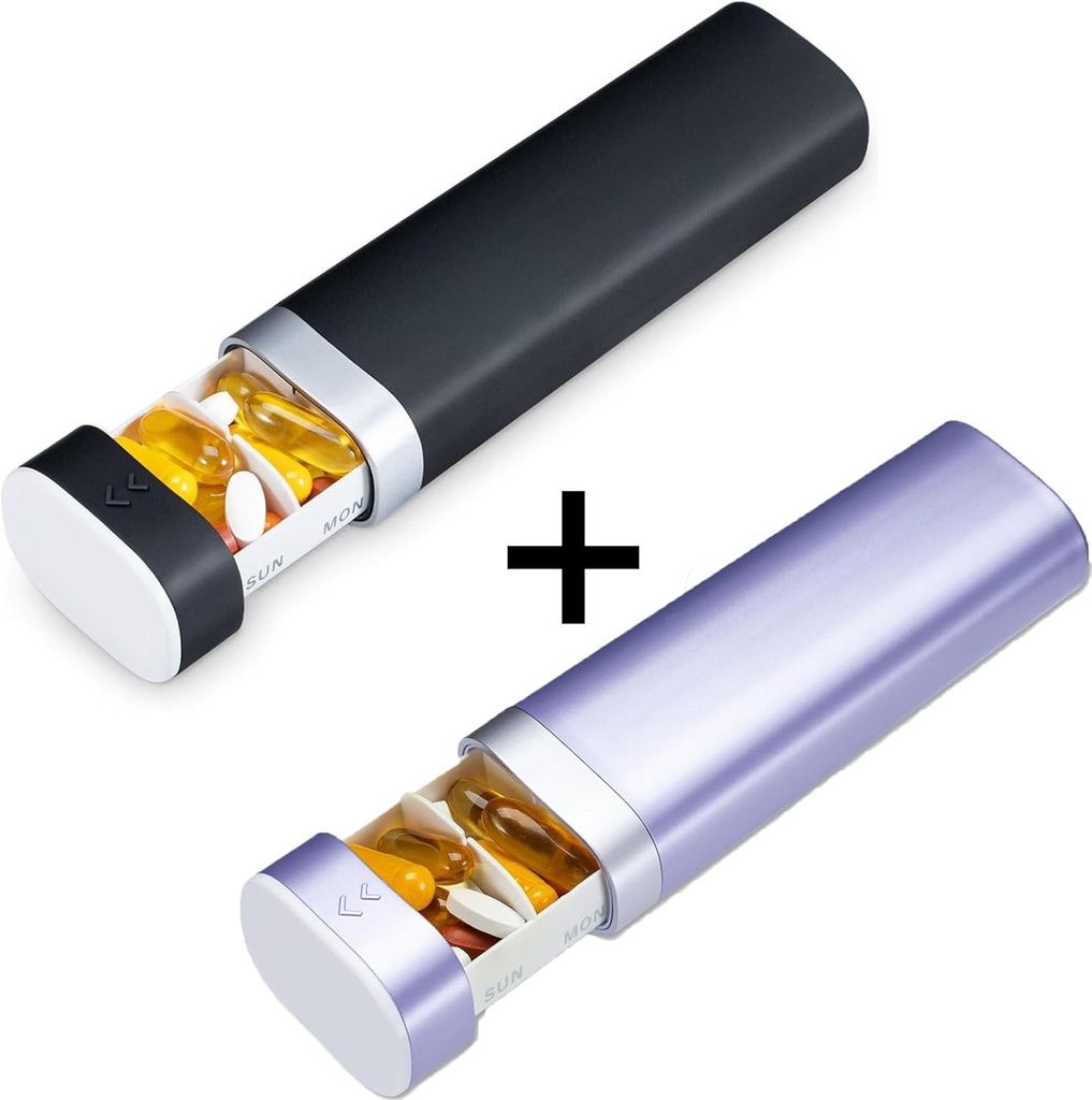 Organizador semanal de píldoras 7 días, caja de píldoras diarias Betife, caja de píldoras de viaje, lindo tenedor de píldoras para mantener vitaminas, medicamentos, suplementos, organizadores de píldoras