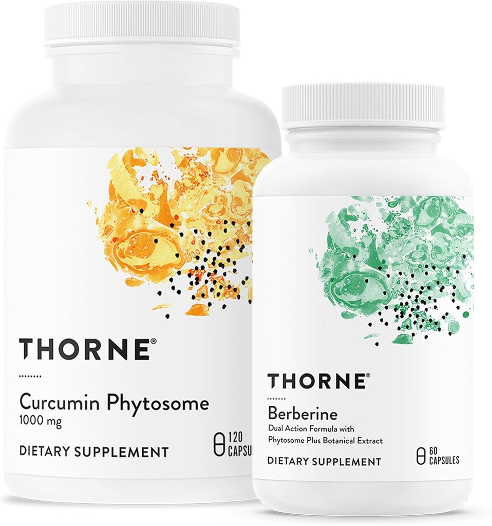 THORNE - Overall Wellness Bundle - Curcumin Phytosome & Berberine - 30 to 60 Servings