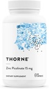 THORNE - Zinc Picolinate 15mg - Suplemento Zinc altamente absorbible - Soportes Wellness, Immune System, Eye, Skin, y Salud Reproductiva* - Libre de gluten, Libre de soja, Libre de lácteos - 60 cápsulas