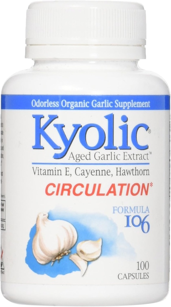 Extracto de ajo envejecido Kyolic Healthy Heart Fórmula 106 - 100 cápsulas