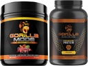 Gorilla Mind Pre Workout (Strawberry Kiwi) + Premium Whey Protein (Chocolate) - Estadio completo para obtener resultados máximos