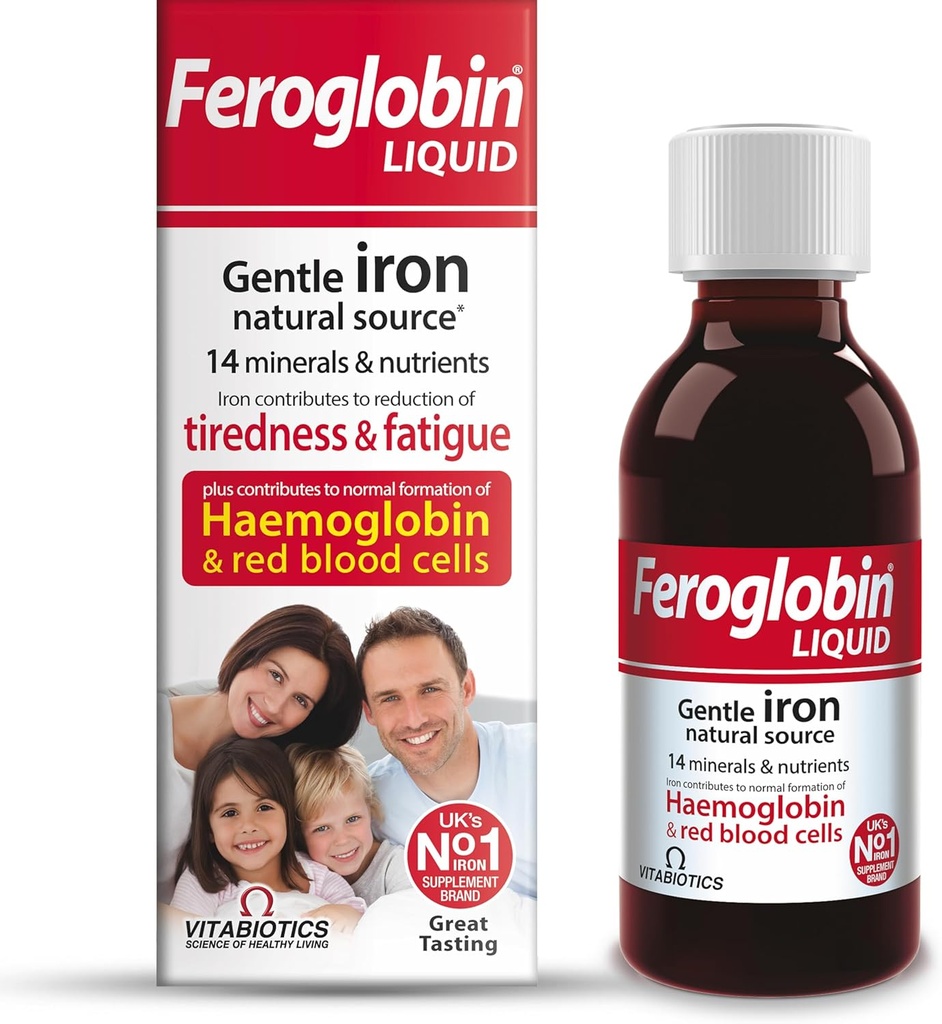 Feroglobina Gentle Iron y Nutrient Liquid - Reducir Cansancio y Fatiga ← Mantener la salud y la vitalidad