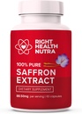 Salud Derecha Nutra Saffron Suplementos - 100% Puro Saffron Extract - Hecho en los EE.UU. - Apoyo Mood TENIDO Focus ANTERIGEN Digestión vivir Salud Ocular para Hombres y Mujeres - 60 cápsulas