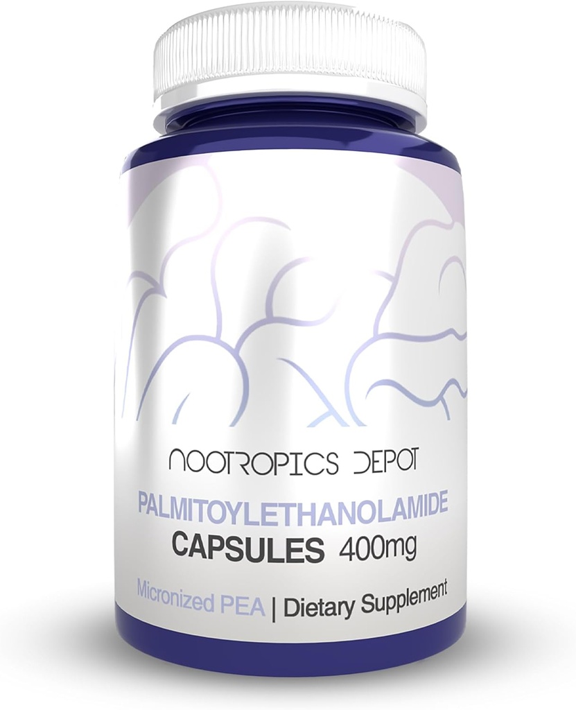 Nootropics Depot Palmitoylethanolamide Capsules ← Pea TEN 400mg Pills TEN 30 Conde TENIDO Apoyos Discomfort Relief ¦ Promueve Función Conjunta
