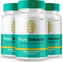 NeuroDefender Advanced Formula Brain Health Support Pills, Extra Strength Nootropics Neuro Defender All Natural Reviews (3 Pack)
