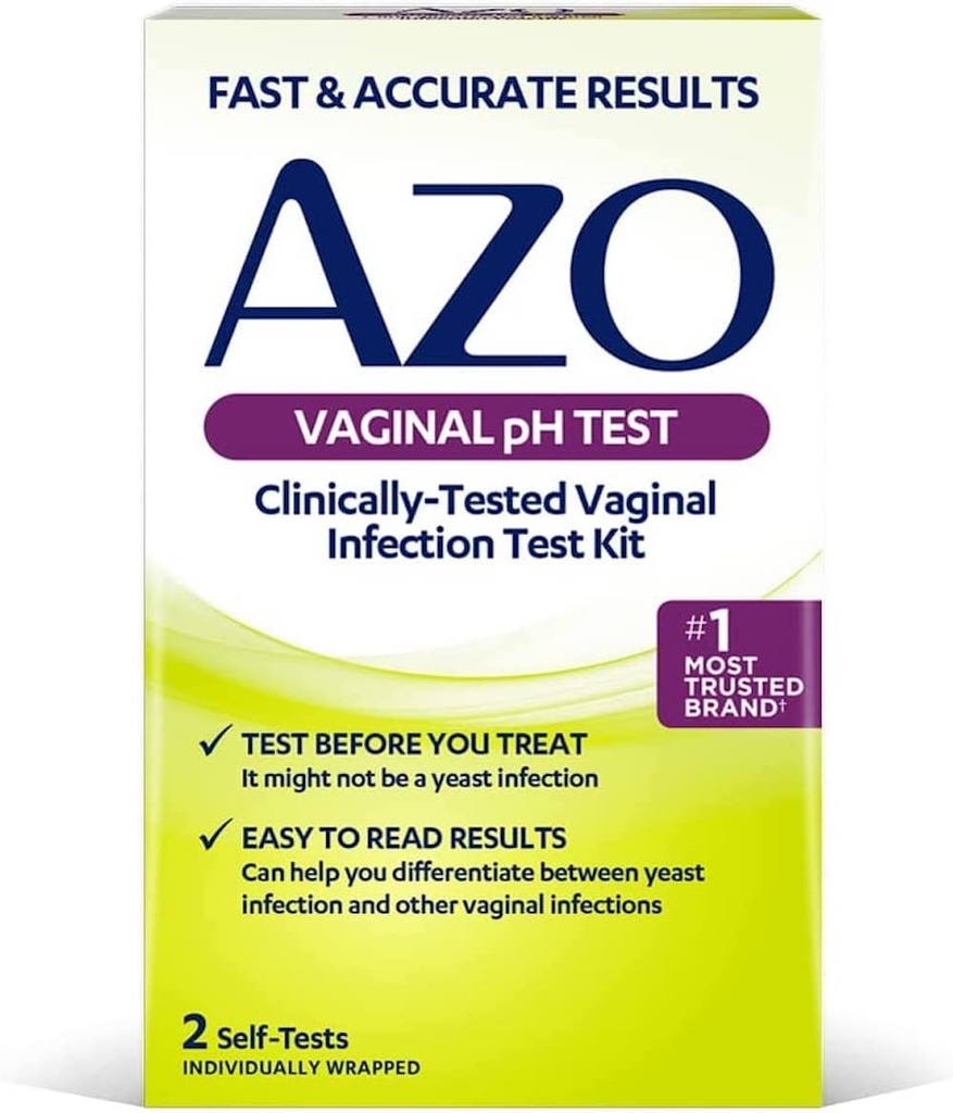 AZO Vaginal pH Kit de Pruebas de Infección Vaginal Tejida Clínica, FSA/HSA Resultados Eligibles, rápidos y precisos, de la marca de salud urinaria más confiada #1, 2 Auto-Tests