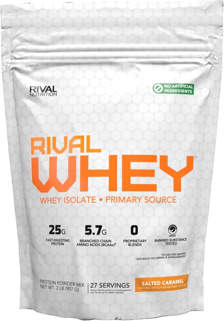 Rival naturalmente saboreado Whey - Salted Caramel 2lb