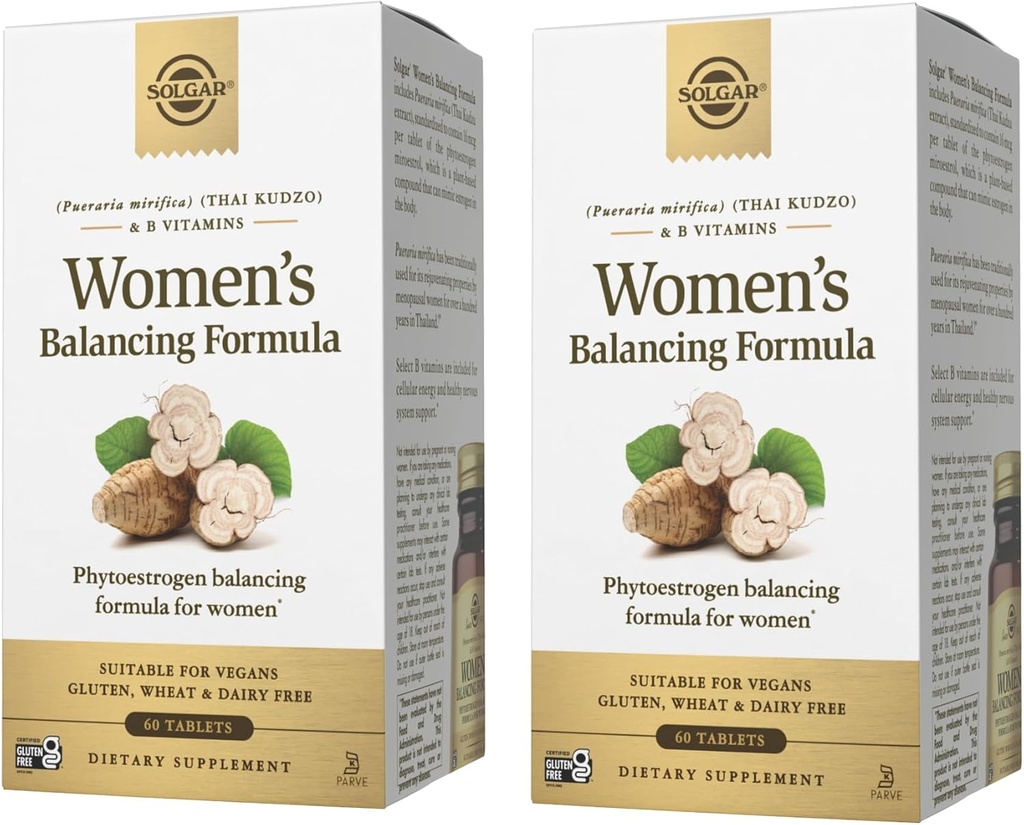 Solgar Women’s Balancing Formula - 60 Tablets, Pack of 2 - Vegan, Kosher Gluten &amp; Dairy Gratis - 120 Total Servings