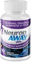 NeuropAWAY Nerve Support PM, with R-Alpha Lipoic Acid to Help Provide Nerve Relief in as Little as 5 Days, Acetyl-L-Carnitine, Theanine, Melatonin, and Methylcobalamin, 90 Capsules