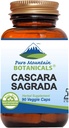 Botánicos de Montaña Pura Cascara Sagrada Capsules - Vegan Kosher Caps Ahora con 400 mg de Salvaje Cascara Sagrada Aged Bark Suplemento