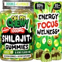 Pure Himalayan Shilajit Gummies - High Potency Gold Grade Resin - Energy Boost and Immune Support for Hombres and Women with Ashwagandha and Shatavari - Apple & Kiwi