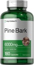 Horbäach Pine Bark Extract TEN 6000 mg ANTE 180 cápsulas TENIDO Estándarizado para Contener 75% Proanthocyanidins ANTE NO GMO, Gluten Free Supplement TEN High Potency