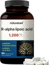 NatureBell R-Alpha Lipoic Acid, 1,200mg, 90 Veggie Capsules ← Pure Stabilized R-ALA Only TEN High Absorption & Antioxidant Support Silencio No S-ALA Silencioso No Gluten-Free