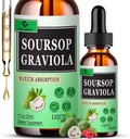 Soursop Leaves 1500mg Soursop Fruit 500mg - Soursop Liquid Drops for Cell Support for Women &amp; Hombre - Soursop Bitters Liquid for Immune Support &amp; Digestive Health - Soursop Graviola Complex Supplements
