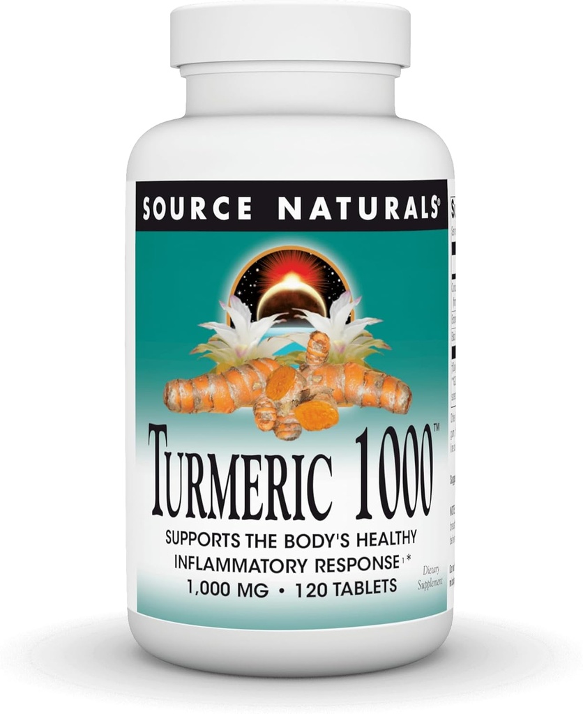 Fuente Naturals Turmeric 1000, apoya la respuesta inflamatoria saludable del cuerpo*, 1000mg - 120 Tablets