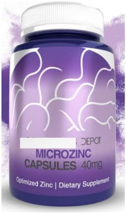 Depot MicroZinc Capsules, 40mg Optimizado Zinc, 365 contando suplemento dietético