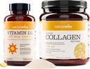 NatureWise Vitamin D3 5000iu (125 mcg) 1 Year Supply for Healthy Muscle Function Enhanced Collagen Peptides (45 Servings) - Hydrolyzed Type I & III