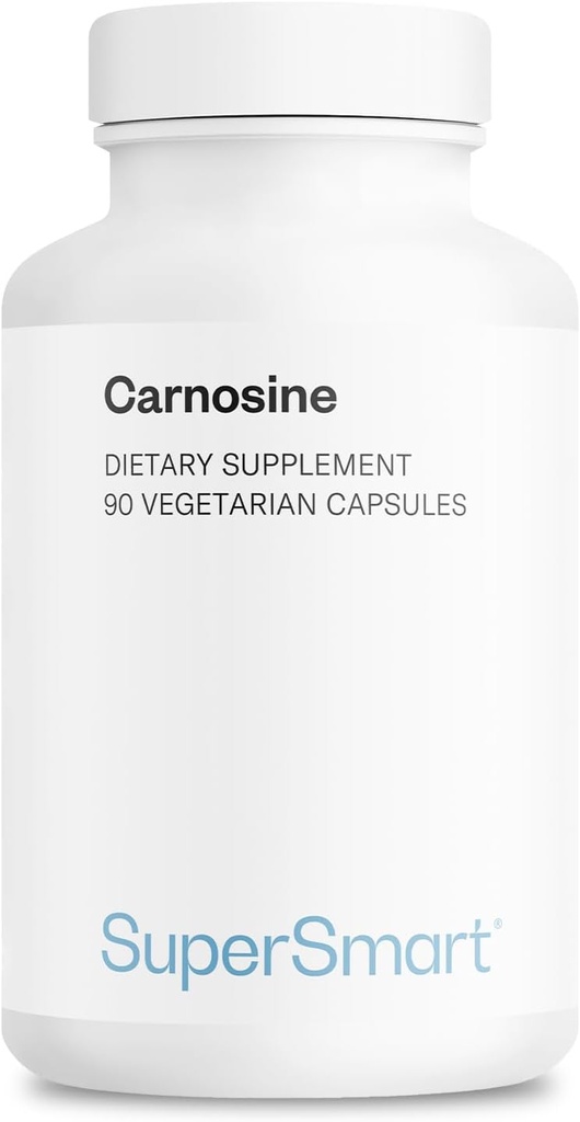 Supersmart - Carnosina 1500mg por día (High Potency) - Dipeptide L-Carnosine Suplemento Silencio No-GMO - 90 cápsulas vegetarianas