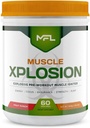 MFL Muscle Xplosion ← Pre-Workout Silencio 0 Sugar Silencio Endulzado con Stevia Silencio Todo-Natural Silencio 60 Servings (Fruit Punch)