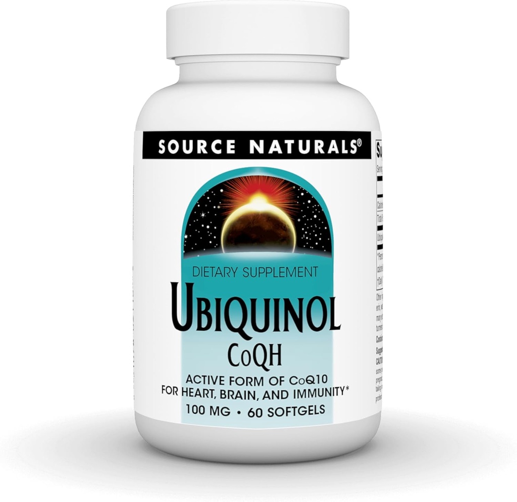 Fuente Naturales Ubiquinol CoQH 100mg Servir - 60 Softgels