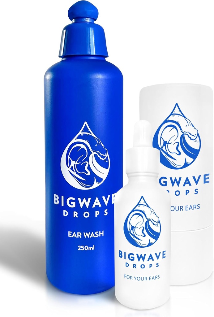 Complete Ear Care System - Fast-Acting Ear Drops and Ear Wash - for Swimmers - Surfers - Water Athletes - Itching & Irritation