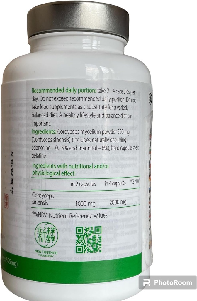 Tiens Cordyceps 100 Capsules - Suplemento Premium Cordyceps, Enhances Diet with Mycelium Cordyceps - Ophiocordyceps Sinensis (Caterpillar) Extract