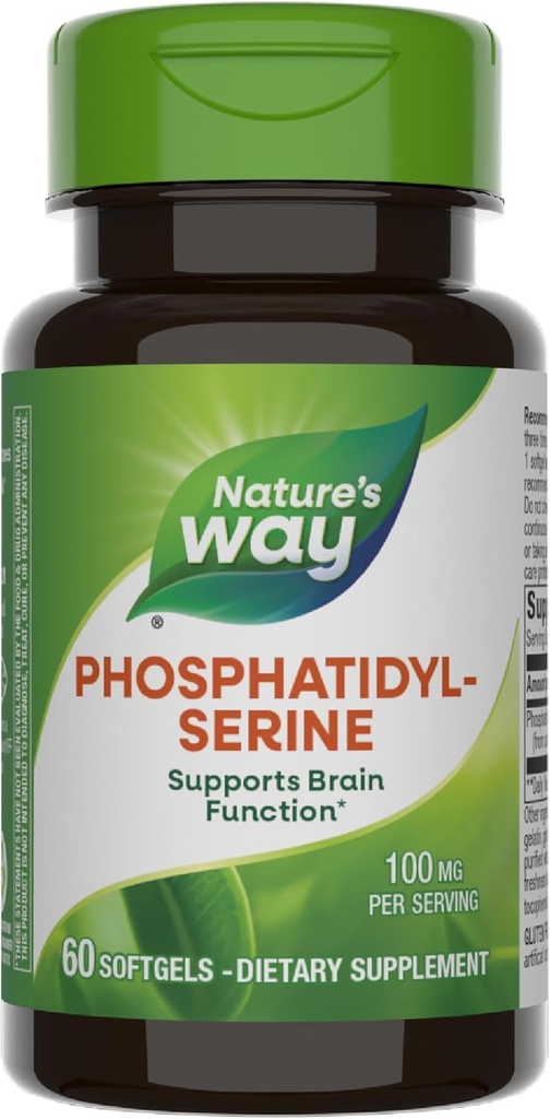 Manera de la naturaleza Phosphatidylserine, apoya la función cerebral*, 60 Softgels