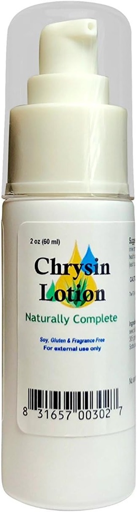 Chrysin - Non-GMO - Unscented - para Hombres y Mujeres 2 oz. Botella de bomba