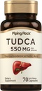 Piping Rock Tudca Suplemento Silencio 550mg Silencio 70 Capsules  Tauroursodeoxycholic Acid Silencio Non-GMO, Gluten Free