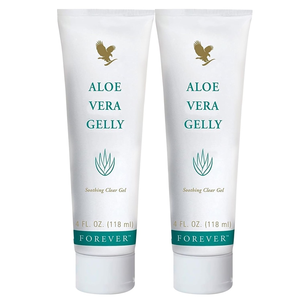 Forever Living - Aloe Vera Gelly - Aloe Gel puro a Sooth, Moisturize y Condición - Vegan y Gluten-Free - 4 fl oz (Pack of 2)