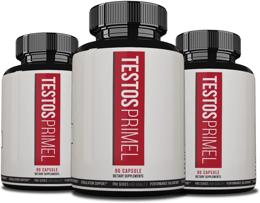 Testos Primel Advanced Formula, TestosPrimel for Muscles, Testoprime, 270 cápsulas, 3 meses de suministro