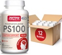 Fórmulas Jarrow PS100 Phosphatidylserine 100 mg, Suplemento dietético para la salud del cerebro y el apoyo a la cognición, 60 Softgels, 20-60 Day Supply, Pack de 12